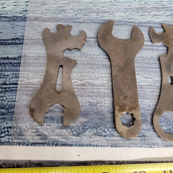 Vintage steel flat multi size wrenches 4pcs - Picture 5 of 6